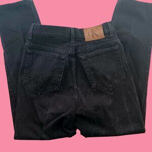Vintage Jeans 10 30x30 Women's Calvin Klein Straight Leg Denim 10/32 Black